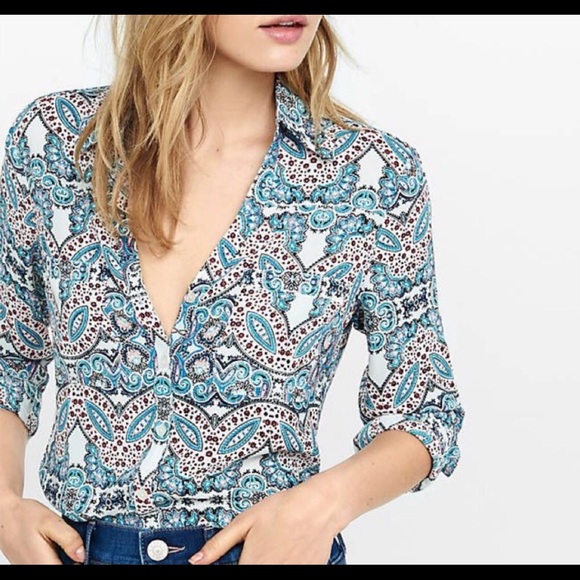 Express Tops - Express Portofino Shirt Size Large